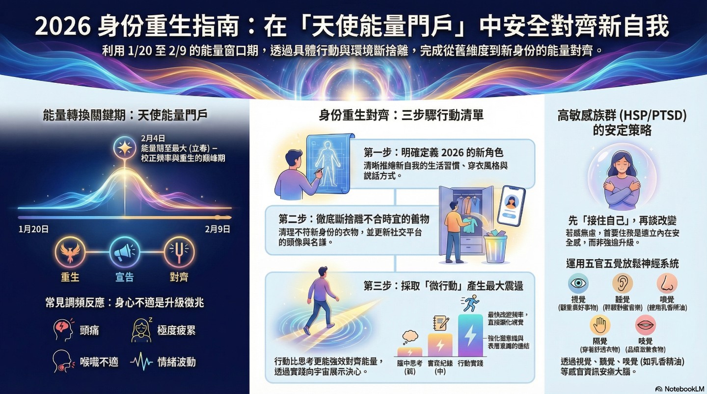 Featured image of post 2026身份重生！天使能量門戶開啟：高敏感人如何穿越「四維過濾」，安全調整新身份到五維的世界？