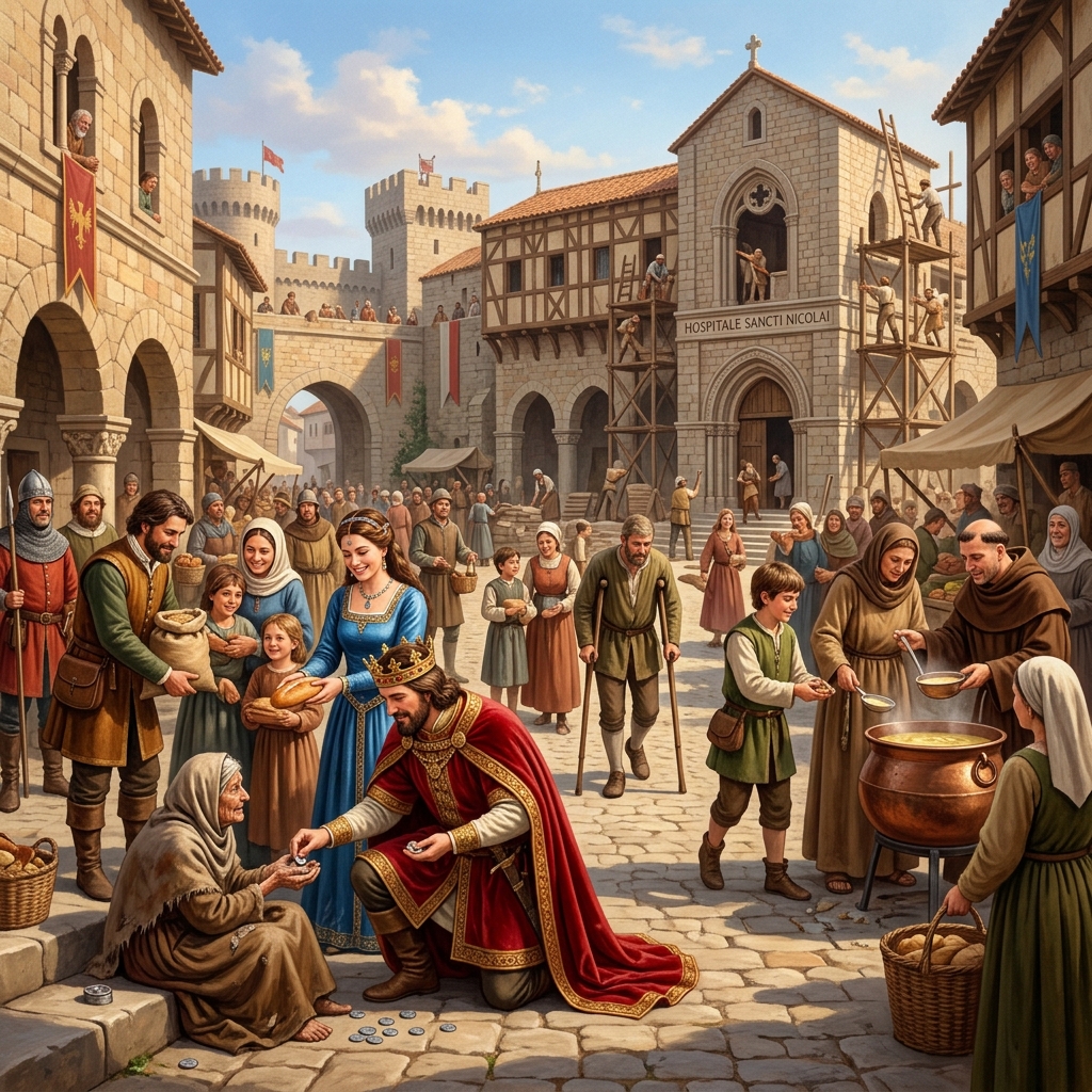 Bodhisattva Ksitigarbha fragt den Buddha nach den Ursachen und Bedingungen für die unterschiedliche Größe der Verdienste durch Gaben der Lebewesen. Der Buddha erläutert den Zusammenhang zwischen der Gesinnung beim Geben und den karmischen Früchten.