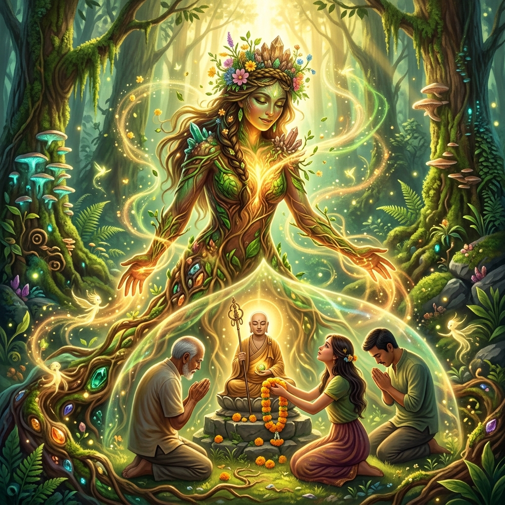 Der standhafte Erdgott preist die außerordentlichen Segnungen des Bodhisattva Ksitigarbha und dieses Sutra und gelobt, alle Wesen zu beschützen, die dieses Sutra verehren und rezitieren.